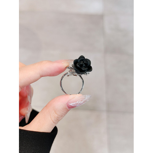 LYNNROMAN個性小衆荊棘玫瑰戒指女高級感食指戒冷淡風開口戒指環