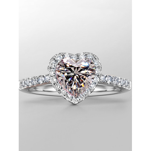 兒童戒指女輕奢高級感寶石水晶鑽石愛心公主女童女孩寶寶生日禮物