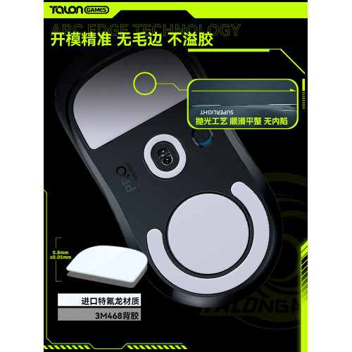 TALONGAMES颶鴉經典款適用GPW 鍊獄蝰蛇V3 F1 毒蝰V3PRO滑鼠腳貼