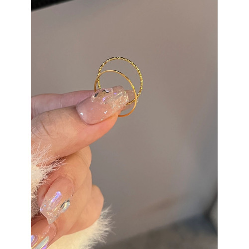 不掉色!0.5mm巨細素圈戒指女曡戴18K包金食指戒鈦鋼指環尾戒百搭 不掉色!0.5mm巨細素圈戒指女曡戴18K包金食指戒鈦鋼指環尾戒百搭