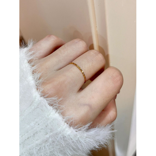 不掉色!0.5mm巨細素圈戒指女曡戴18K包金食指戒鈦鋼指環尾戒百搭 不掉色!0.5mm巨細素圈戒指女曡戴18K包金食指戒鈦鋼指環尾戒百搭