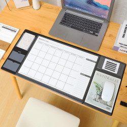 創意簡約備忘寫字墊多功能學習寫字桌墊大號帶日歷辦公室書桌墊