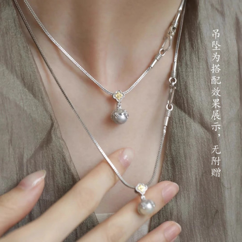 925銀螺旋口50cm鎖骨毛衣鏈四方龍骨旋轉鉤子項鍊設計高級感簡約 925銀螺旋口50cm鎖骨毛衣鏈四方龍骨旋轉鉤子項鍊設計高級感簡約