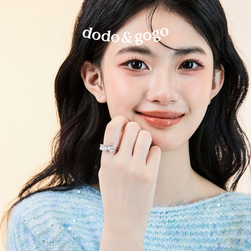 DODOGOGO珍珠戒指小衆設計感冷淡風高級ins輕奢食指開口調節尾戒