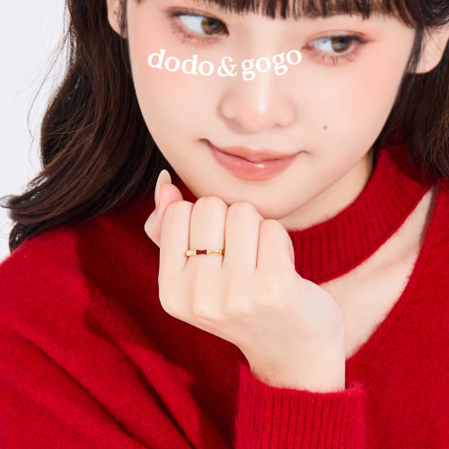 DODOGOGO竹節戒指小衆設計高級感2026新年紅色氣質開口戒輕奢指環