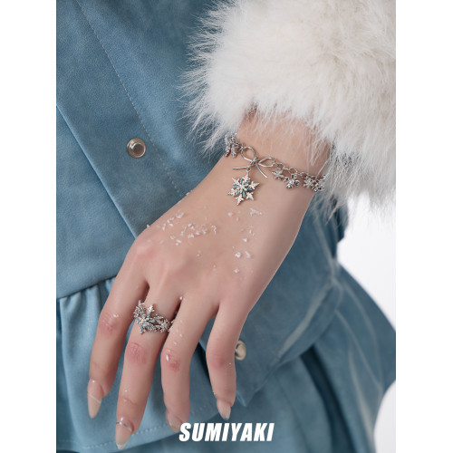 SUMIYAKI 時來運轉旋轉多層雪花戒指精緻輕奢小衆指環情人節禮物
