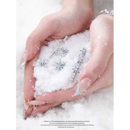 SUMIYAKI 時來運轉旋轉多層雪花戒指精緻輕奢小衆指環情人節禮物