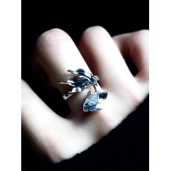 CHIBOTI·深海之息·漸變藍色小魚晶石海浪鋯石項鍊耳釘戒指系列