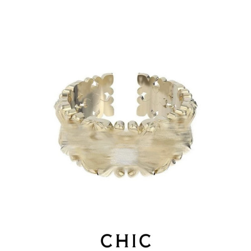 原創設計鳶w滿圈戒指女開口復古輕奢高級食指戒小衆美拉德飾品