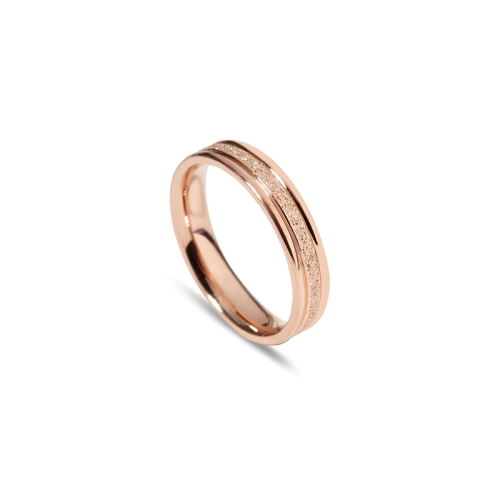 英國 【設計師】Cookie Kiss日系磨砂素圈戒指女18K金簡約食指戒 英國 【設計師】Cookie Kiss日系磨砂素圈戒指女18K金簡約食指戒