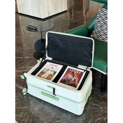 新款側開口行李箱女多功能萬向輪密碼拉桿箱20寸擴容深倉旅行箱男