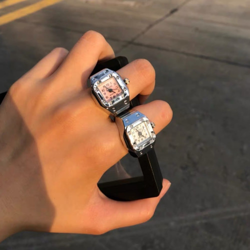 無限循環Augenstern原創設計小衆龐克戒指手指表百搭情侶迷你時鐘