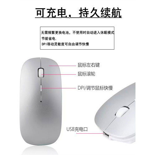 typec接口適用於蘋果電腦滑鼠筆電MacBook藍牙無線pro靜音M1234