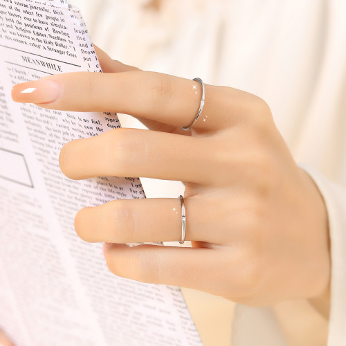 超細版單鑽戒指碎鑽小指尾戒女18K小衆設計關節新款爆款高級感 超細版單鑽戒指碎鑽小指尾戒女18K小衆設計關節新款爆款高級感