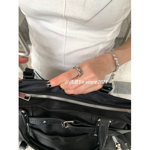 渣渣Yo韓系ins小衆做舊設計感拉絲編織戒指女簡約百搭個性食指戒