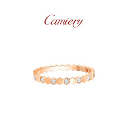 CAMIERY 個性精緻蜂巢戒指女設計小衆輕奢高級感 18k金不掉色戒指