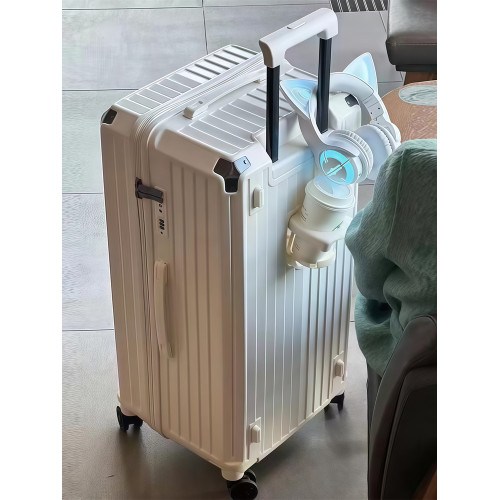 2025新款行李箱大容量帶杯架女結實耐用28寸萬向輪旅行密碼拉桿箱