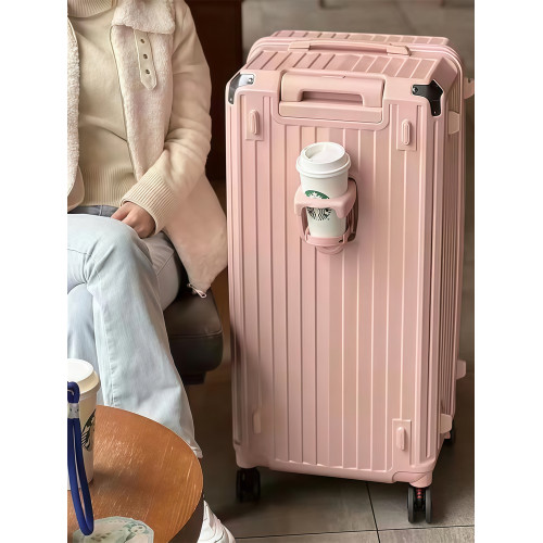 2025新款行李箱大容量帶杯架女結實耐用28寸萬向輪旅行密碼拉桿箱