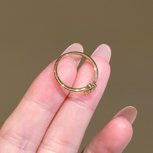 LYNNROMAN小馬駒戒指女高級輕奢精緻時尚氣質百搭開口食指戒指環