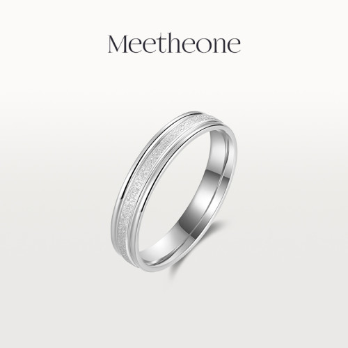 經典磨砂戒指素圈小衆設計輕奢高級感尾戒18k男女關節新款爆款