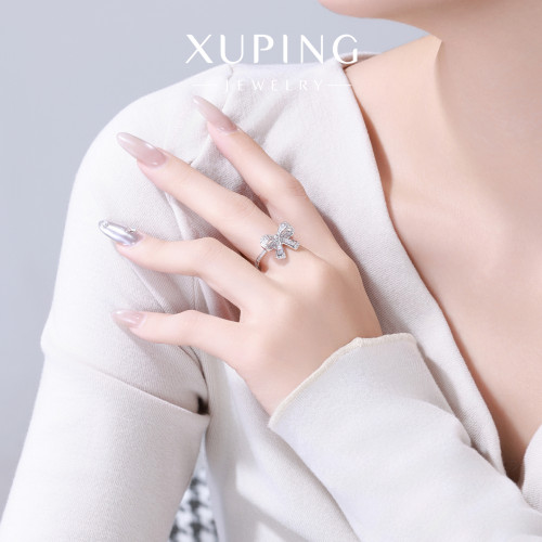 小如微鑲蝴蝶結戒指女時尚輕奢精緻清冷感食指戒千金風氣質指環