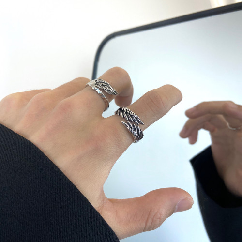 復古創意戒指男潮ins單身戒小衆開口可調節食指男生個性指環男士