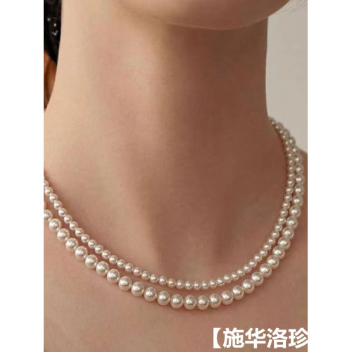 新款推薦 施家珍珠項鍊女輕奢小衆高級感頸鏈施家珍珠短款項鍊
