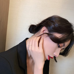 金色素圈開口戒指女小衆設計2026新款爆款輕奢高級感巨好看的指環