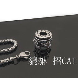 貔貅轉運珠吊墜鈦鋼項鍊男士潮不褪色復古鎖骨鍊女嘻哈長款頸鏈子