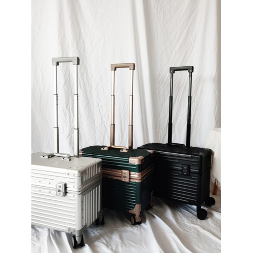 出口日本18寸鋁框拉桿箱女行李箱登機攝影箱男旅行萬向輪上開蓋箱