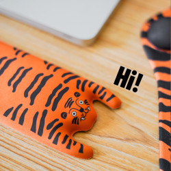 原創設計RUOYUSTUDIO可愛老虎辦公電競鍵盤墊手托護腕腕墊