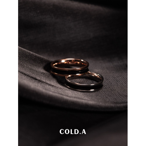 日蝕/老錢風黑色鈦鋼戒指女設計小衆高級感尾戒男士合金單身戒男