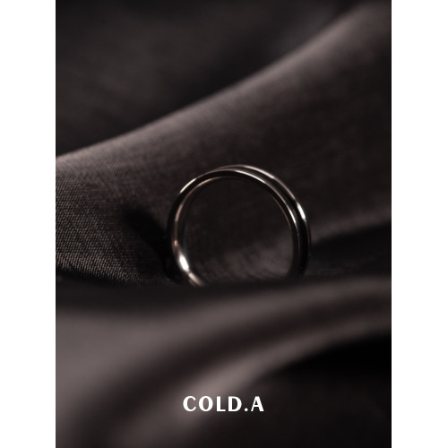 日蝕/老錢風黑色鈦鋼戒指女設計小衆高級感尾戒男士合金單身戒男