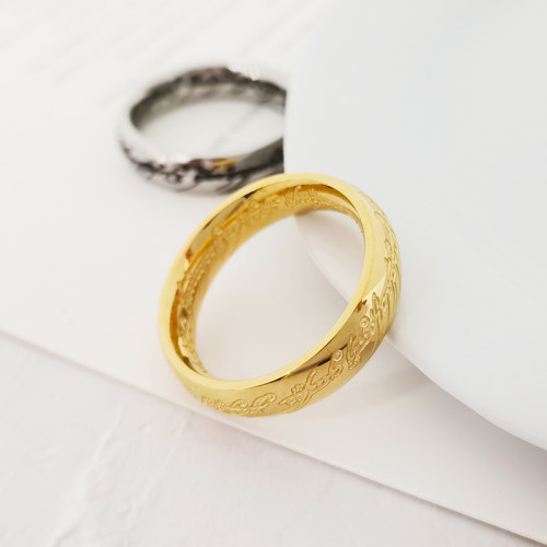 泰愛你魔戒指環王戒指潮男個性歐美影視周邊魔紋鈦鋼厚實帥氣指環