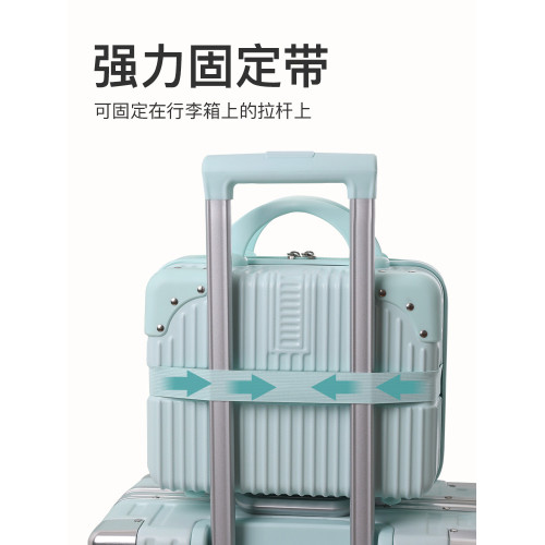 手提化妝箱14寸女旅行收納箱可攜式密碼小箱子16小型皮箱迷你行李箱