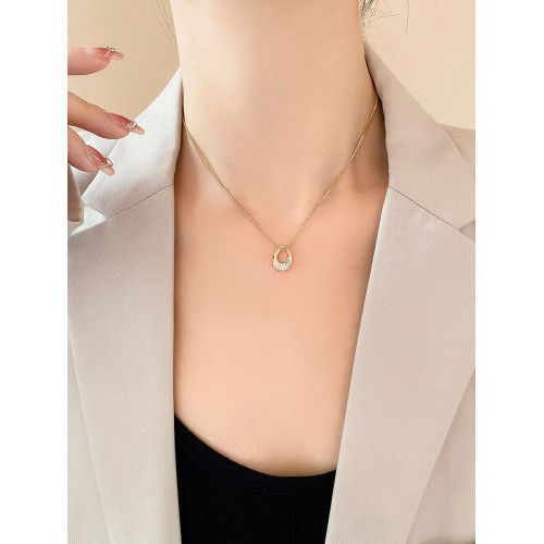 輕奢項鍊女款2026新款女高級設計感小衆毛衣鏈鎖骨鍊精緻吊墜配飾