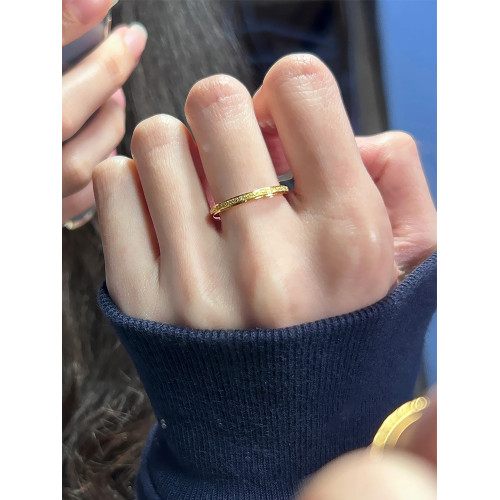 可水洗不掉色！輕奢高級感磨砂鈦鋼戒指女小衆2026年新款食指戒