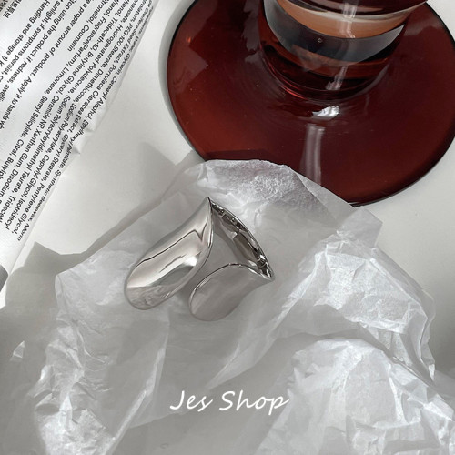 Jes Shop不規則寬面戒指小衆設計重工極簡風ins極簡個性開口指環