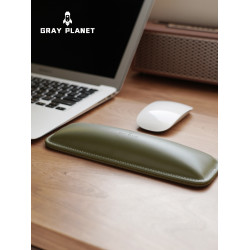 頭層牛皮真皮棕色高級護手腕鍵盤手托腕墊矽膠滑鼠腕托舒適手腕墊