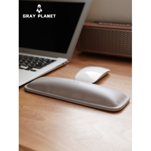 頭層牛皮真皮棕色高級護手腕鍵盤手托腕墊矽膠滑鼠腕托舒適手腕墊