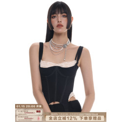 【明星同款】SUMIYAKI復古美式多層珍珠項鍊曡戴小衆頸鏈明星同款