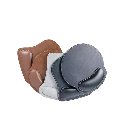 皮質辦公鎖邊護腕滑鼠墊鍵盤手托手腕墊筆電腕托托腕防滑鼠墊