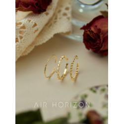 AIR-HORIZON素圈彩釉戒指女多件曡戴套戒小衆設計高級感開口戒潮