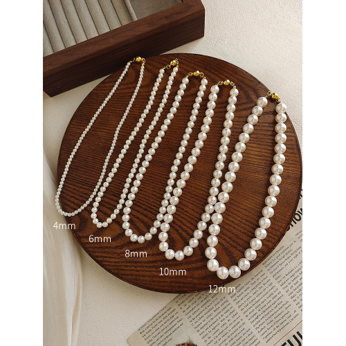 施家澳白色倪妮同款珍珠項鍊女輕奢鎖骨鍊2026新款爆款磁吸釦頸鏈 施家澳白色倪妮同款珍珠項鍊女輕奢鎖骨鍊2026新款爆款磁吸釦頸鏈