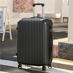黑色24寸旅行箱男學生結實耐用簡約大容量密碼萬向輪拉桿箱女新款