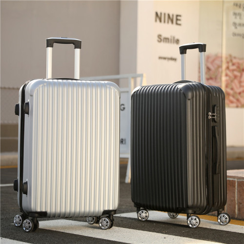 黑色24寸旅行箱男學生結實耐用簡約大容量密碼萬向輪拉桿箱女新款