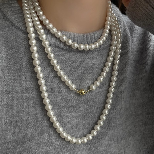 秋冬長款仿珍珠爆款毛衣鏈女2026新款大氣毛衣項鍊輕奢高級感配飾