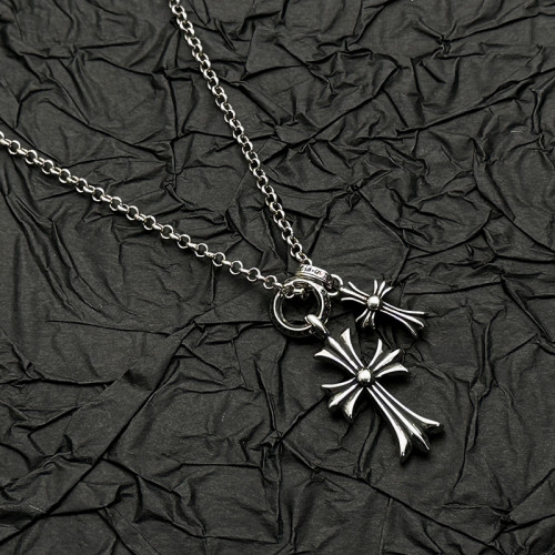 AETEEY十字架項鍊男款女款毛衣鏈高級感飾品吊墜鎖骨鍊曡戴配飾