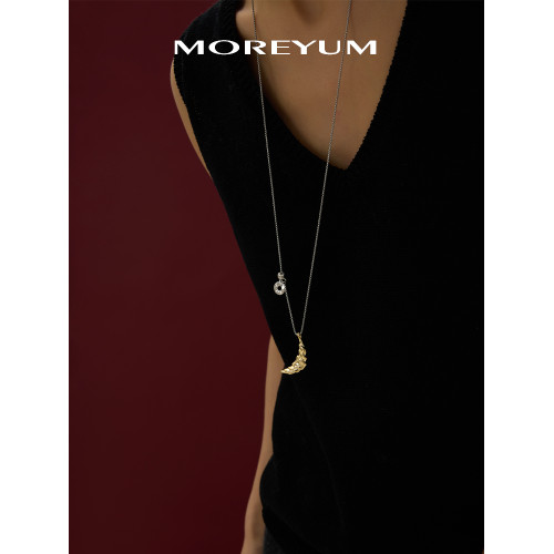 慕陽MUYANG牛角包2025新款毛衣鏈長款輕奢氣質小衆項鍊女士配飾 慕陽MUYANG牛角包2025新款毛衣鏈長款輕奢氣質小衆項鍊女士配飾