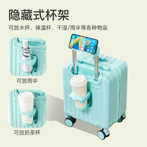 春秋廉航14寸登機箱免托運小型拉桿箱短途旅行密碼箱可攜式行李箱女